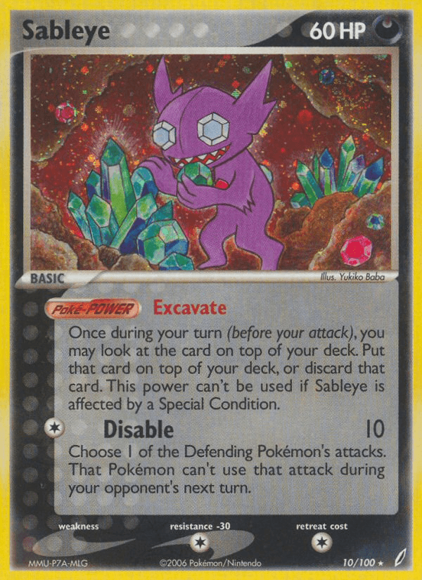 Sableye — EX Crystal Guardians 10/100