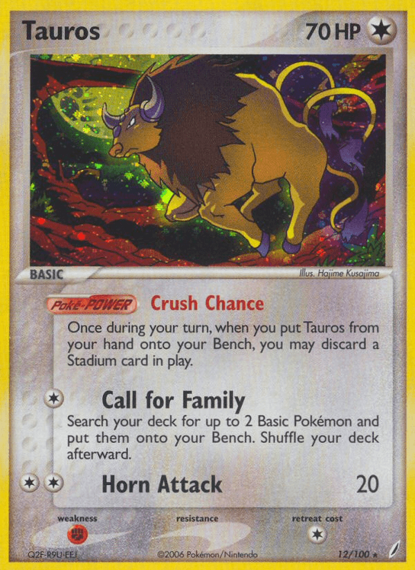 Tauros — EX Crystal Guardians 12/100