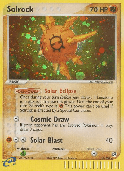 Solrock — EX Sandstorm 13/100