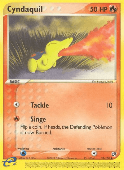 Cyndaquil — EX Sandstorm 59/100