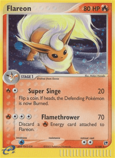 Flareon — EX Sandstorm 5/100