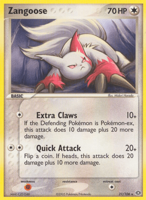 Zangoose — EX Emerald 21/106