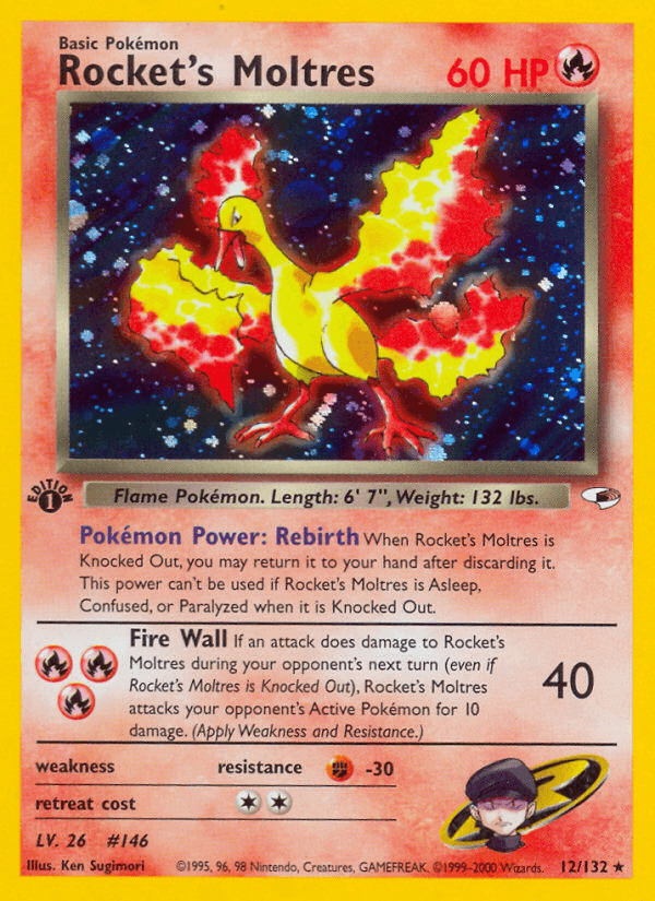 Rocket's Moltres — Gym Heroes 12/132