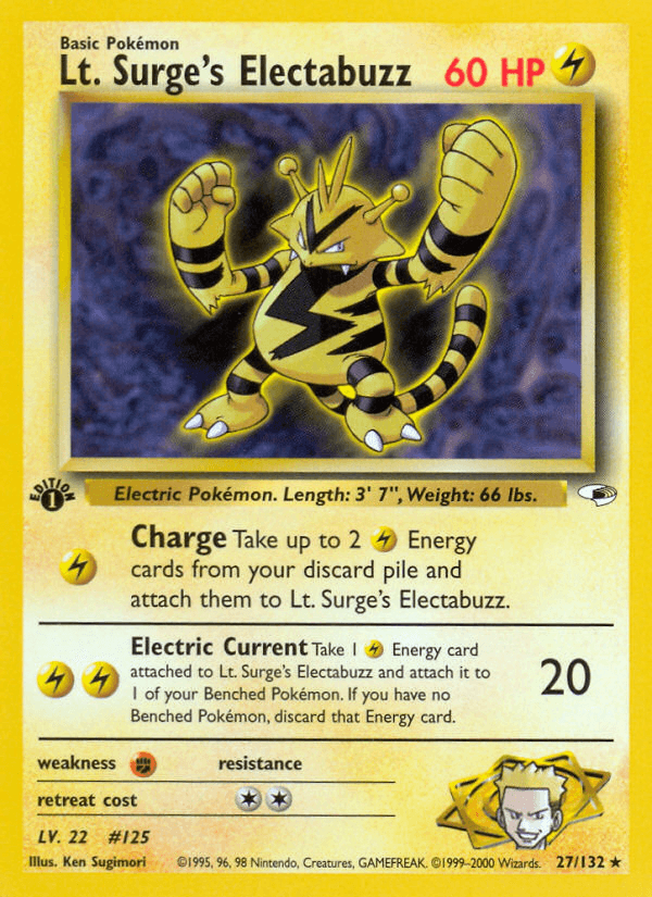 Lt. Surge's Electabuzz — Gym Heroes 27/132