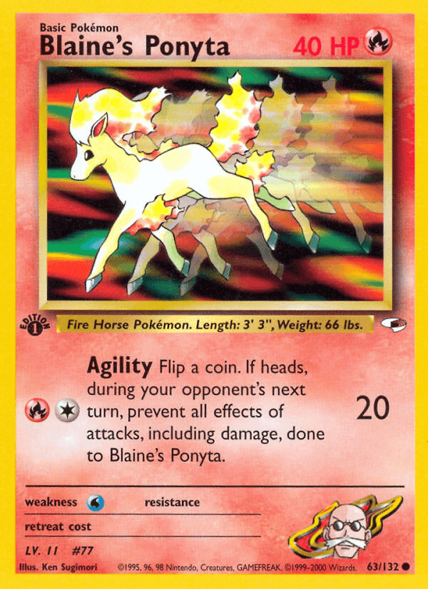 Blaine's Ponyta — Gym Heroes 63/132