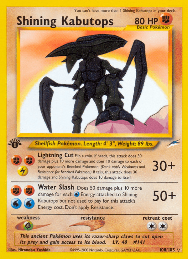 Shining Kabutops — Neo Destiny 108/113