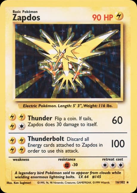 Zapdos — Base 16/102