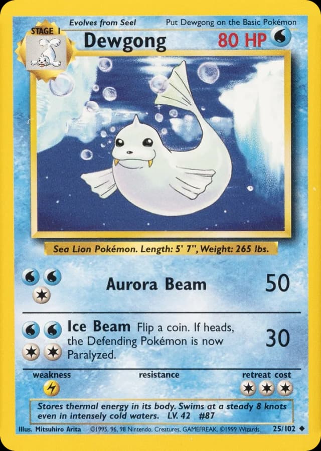 Dewgong — Base 25/102