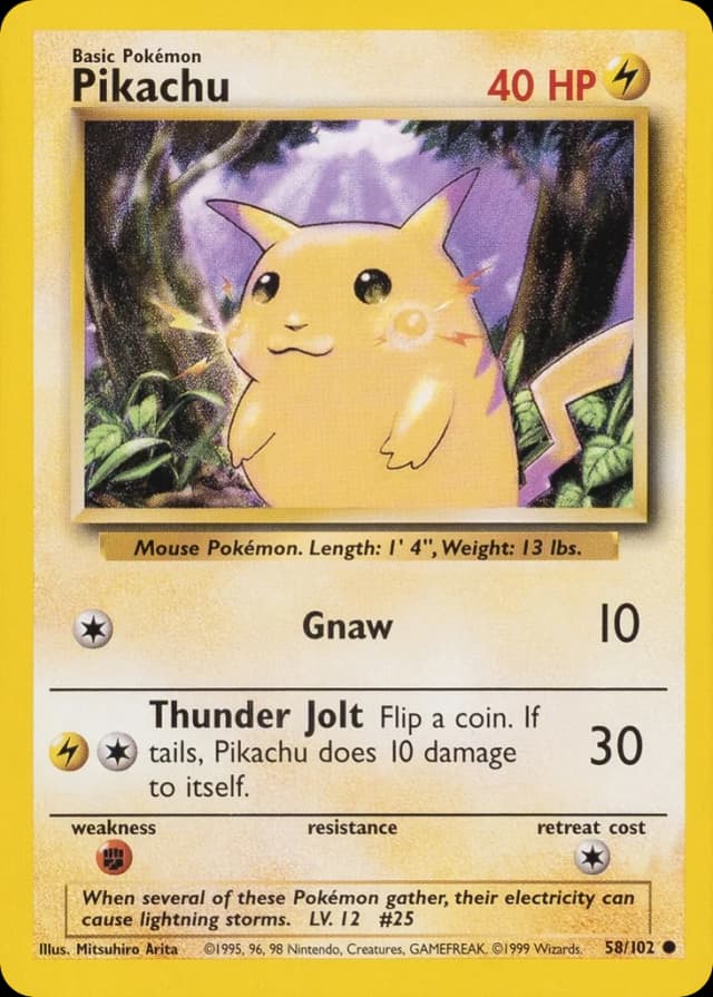 Pikachu — Base 58/102