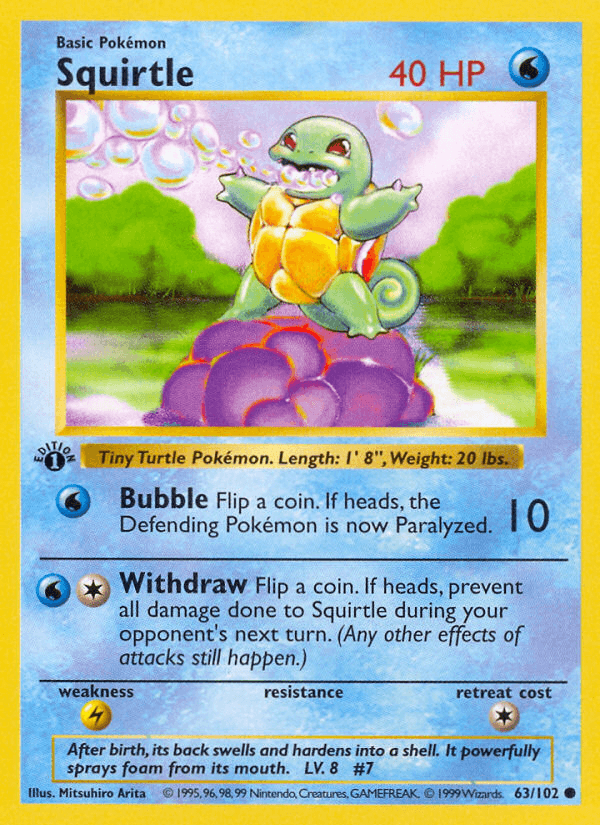 Squirtle — Base 63/102
